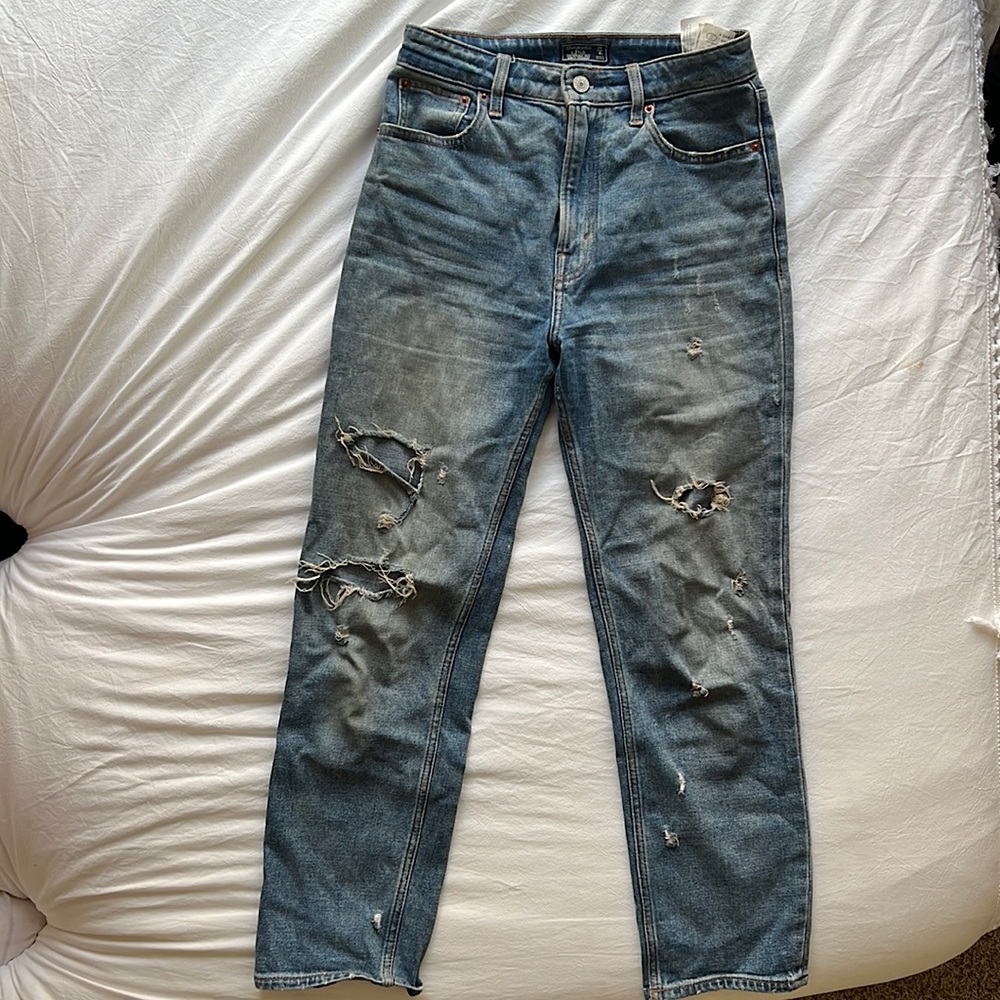Abercrombie & Fitch Zoe Natural Rise Ankle Straight Jean Size 27